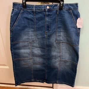 Time and Tru Blue Denim Skirt